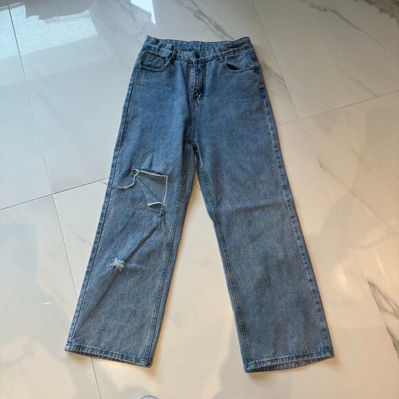 Knee Rip Baggy Jeans - Picture 1 of 4